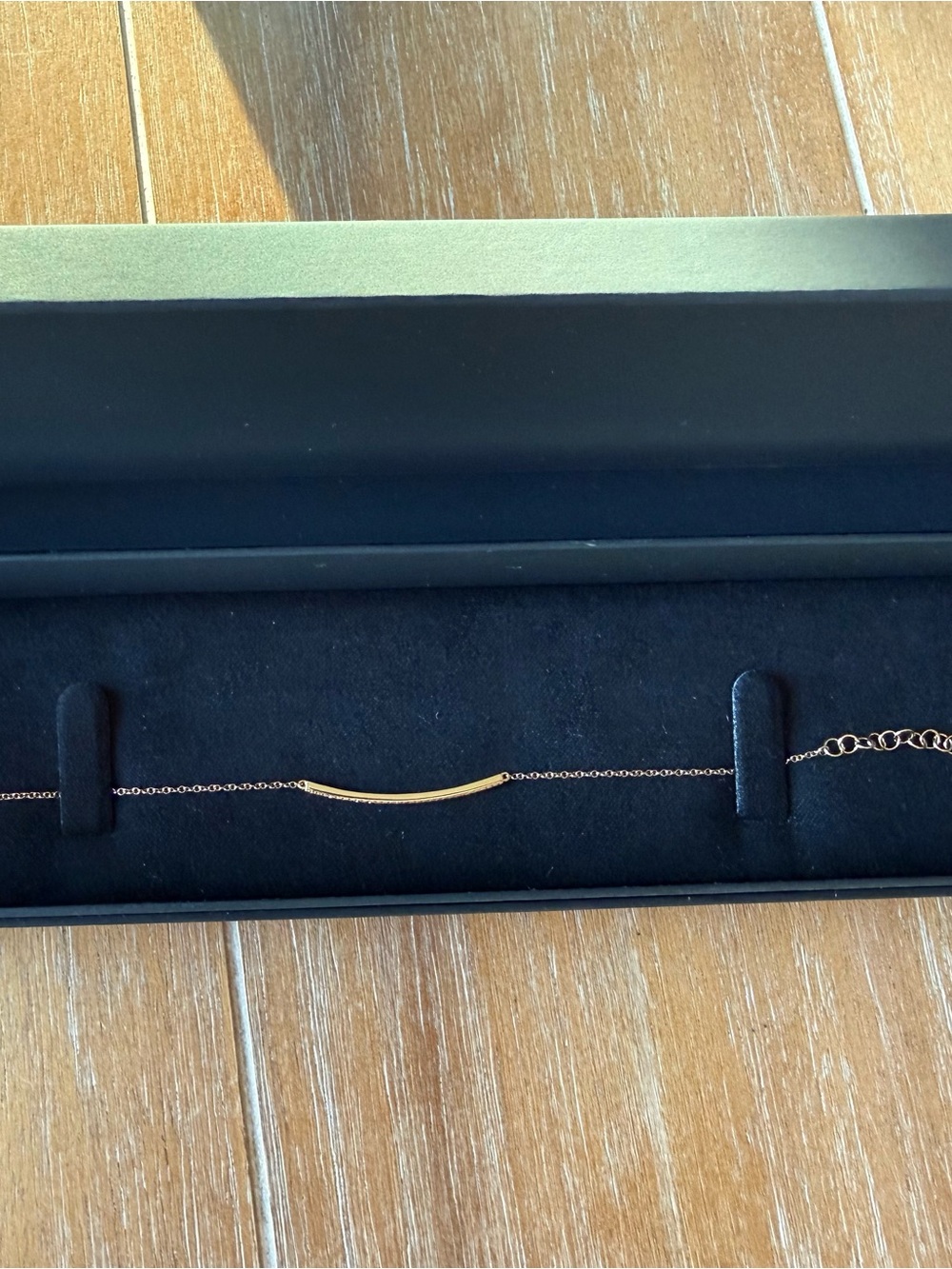 Delicate Gold Bar Chain Bracelet